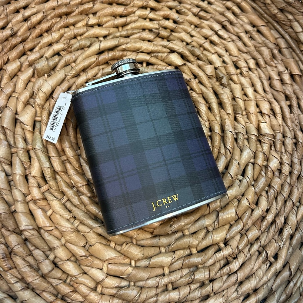 NWT J.Crew Blackwatch Plaid Flask